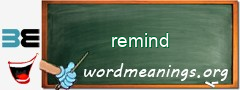 WordMeaning blackboard for remind